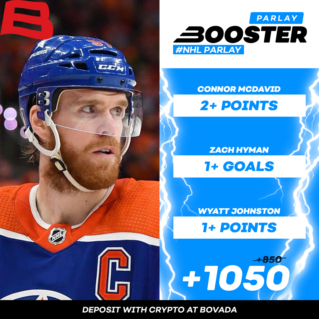 McDavid, Hyman & Johnston props are boosted to +1050! 👀 Are you betting on each of these guys to turn it on in game 4? Parlay boosters ➡️ bit.ly/BVDParlayBoost…