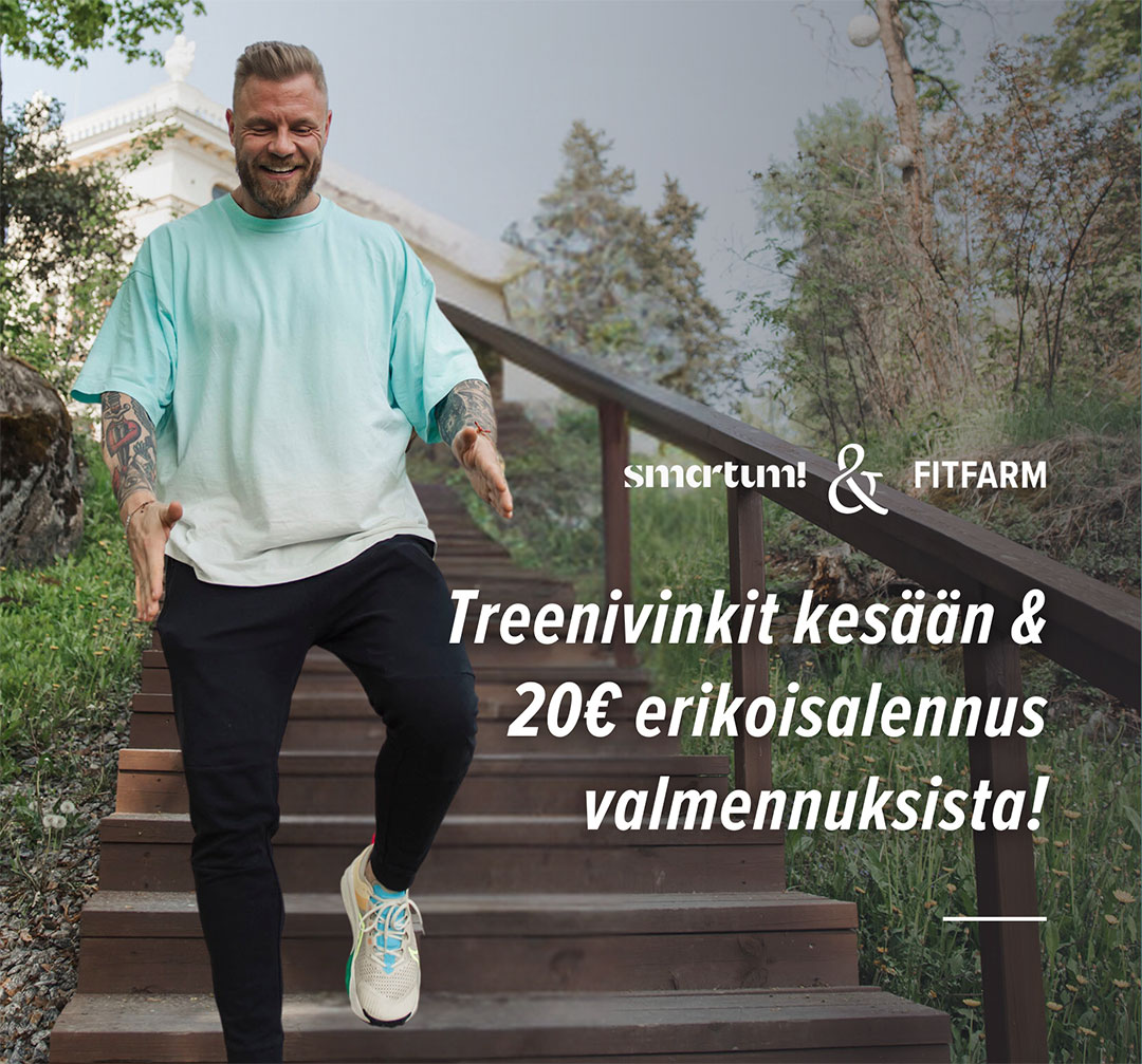 Fitfarm x Smartum. 😍 Smartumin edunsaajille on nyt huikea etu tarjolla! Käytä koodia AURINKO20 ja saat kaikista valmennuksista 20 € alennuksen. Saat jokaisesta ostosta 20 € alennuksen! Kampanja on voimassa 30.6.2024 asti. Lue lisää: eu1.hubs.ly/H09mXvV0