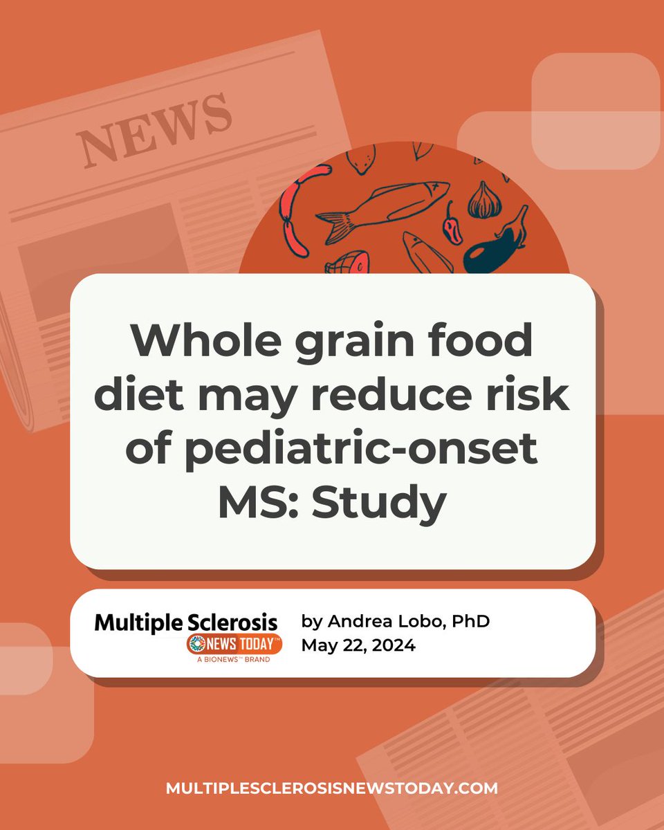 A study led by researchers in Canada raises the possibility that diets rich in whole grains could reduce MS risk. Learn more: bit.ly/3wR5BCb 

#MS #MultipleSclerosis #MSResearch #MSNews #MSDiet