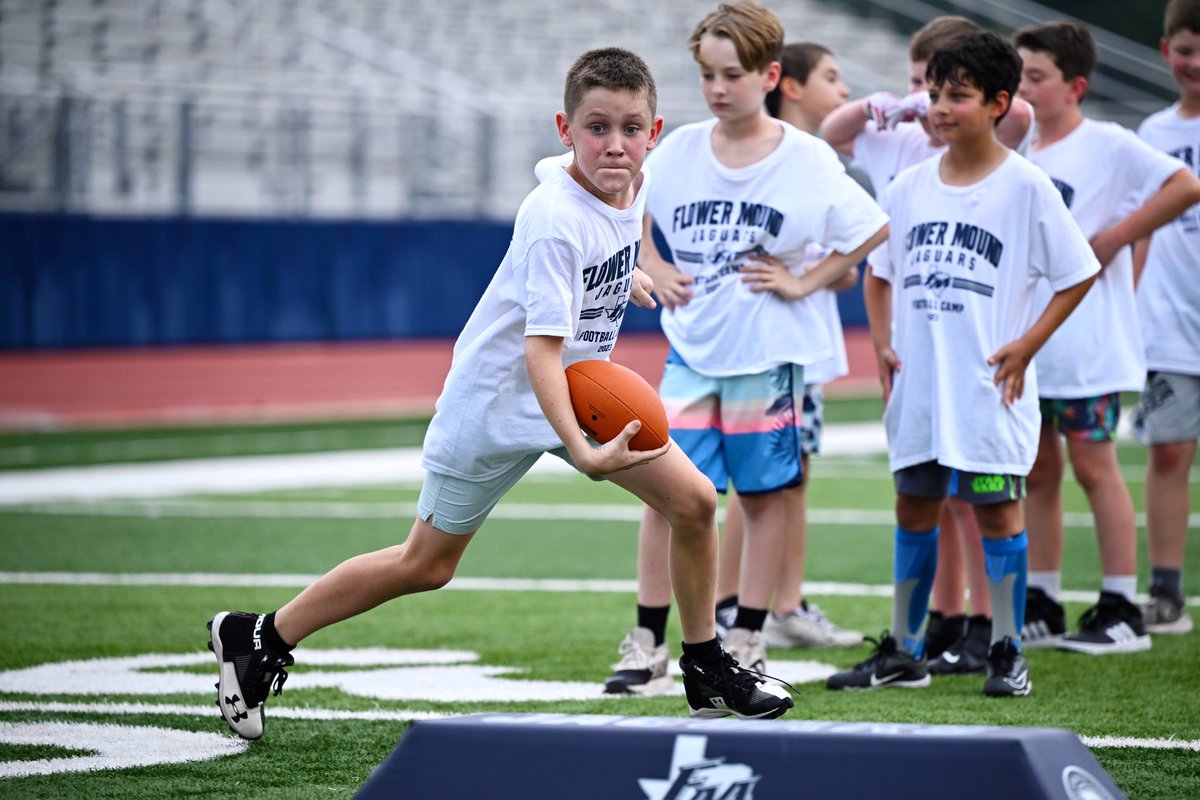 Reserve your spot today for the Junior Jags Football camp.  Sessions are available for grades K-6.  Camp is June 10-June 13.  Register at flowermoundfootballcamps.com