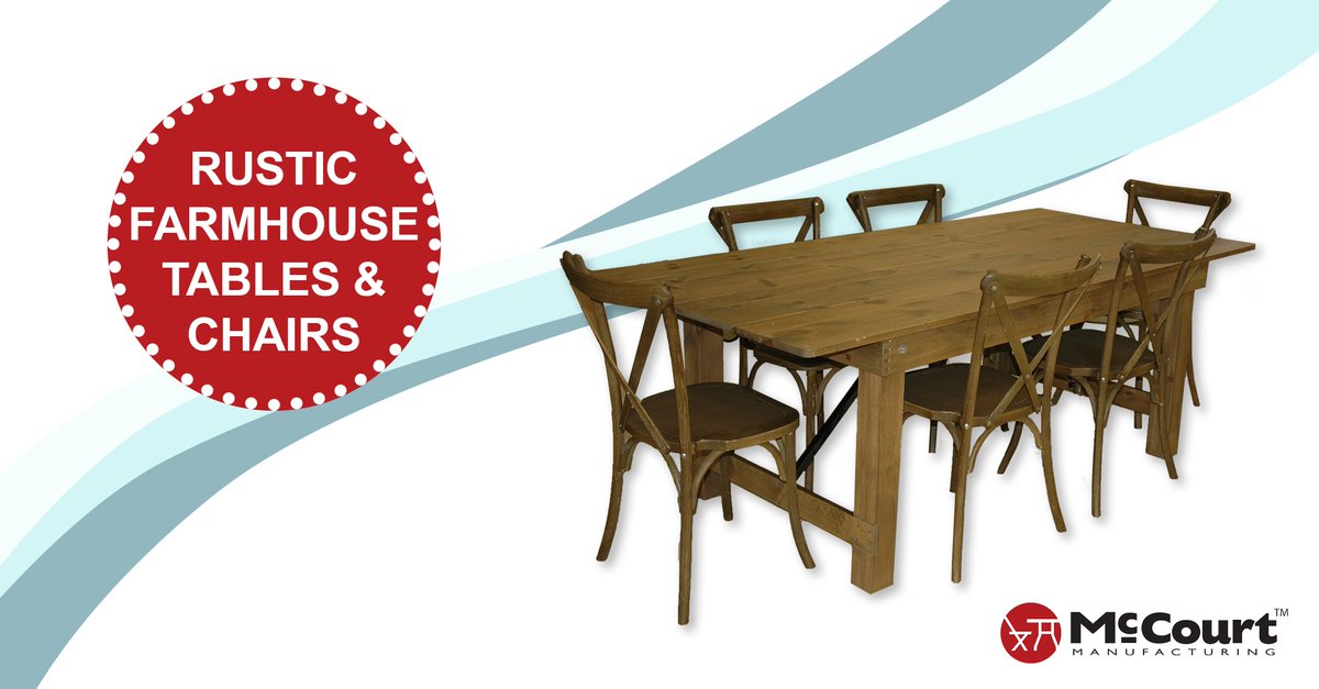 The wood folding table is solid pine construction and seats 6 adults. Cross back chair has 400 lb. weight capacity in pecan finish. Ash wood seat and frame with protective plastic floor glides. 
#solidpine #chairs #rusticfarmhouse #ashwood #foldingtable #seats