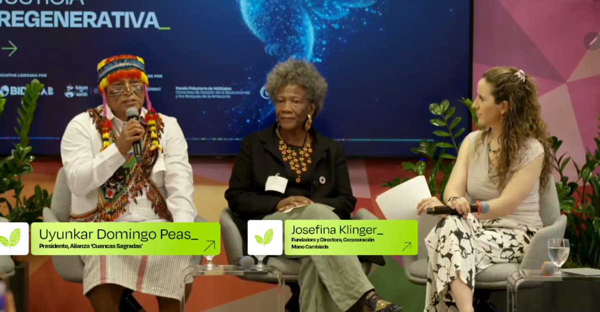 🔴 Happening now: 'Regenerative Justice: a focal point of @NaturaTechLAC’s ethos' Featuring @constanzagm, Uyunkar Domingo Peas & @JosefinaKlinger 🎥 Tune in to the live broadcast: naturatech.org/ntl-experience