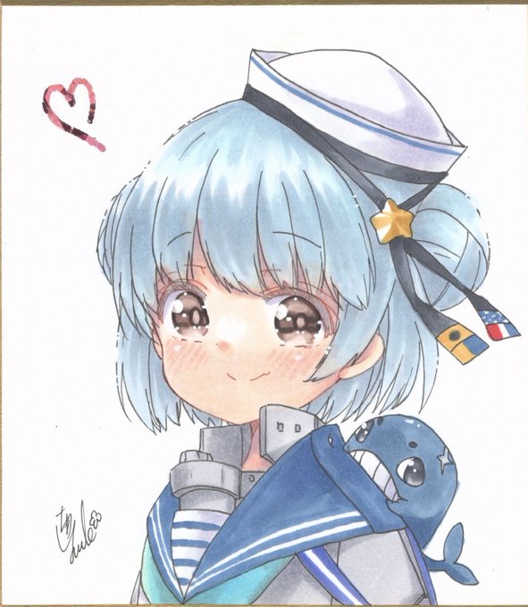 「blue sailor collar ribbon」 illustration images(Latest)