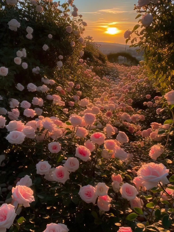 roses path