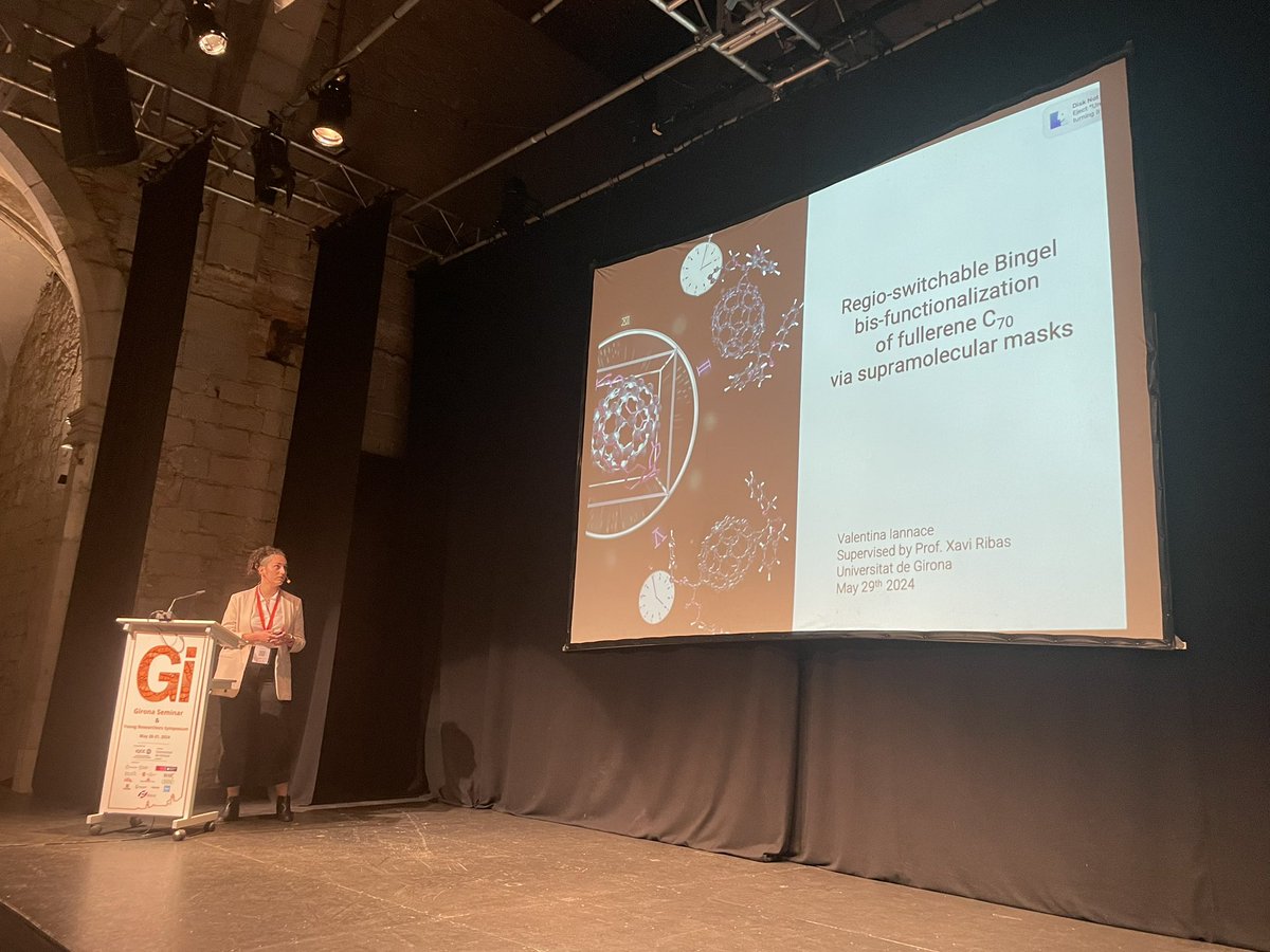 Girona Seminar 2024 (@gironaseminar) on Twitter photo Next speaker of the session is <a href="/ValeIannax/">Valentina Iannace</a> (<a href="/QBIScat_UdG/">QBIS-CAT Research Group</a>) who presented her most recent work on the selective bis-functionalization of C70 via supramolecular masks. #GirSem24 <a href="/IQCCUdG/">IQCC UdG</a>
<a href="/ribas_xavi/">xribas</a> <a href="/mvdelius/">Delius Lab 🇪🇺🇺🇦</a> <a href="/ferranfeixas/">Ferran Feixas</a> <a href="/WeAreNanoUp/">NanoUp - Maspoch Group</a> <a href="/SabriaClara/">Clara_Sabrià</a> Next speaker of the session is <a href="/ValeIannax/">Valentina Iannace</a> (<a href="/QBIScat_UdG/">QBIS-CAT Research Group</a>) who presented her most recent work on the selective bis-functionalization of C70 via supramolecular masks. #GirSem24 <a href="/IQCCUdG/">IQCC UdG</a>
<a href="/ribas_xavi/">xribas</a> <a href="/mvdelius/">Delius Lab 🇪🇺🇺🇦</a> <a href="/ferranfeixas/">Ferran Feixas</a> <a href="/WeAreNanoUp/">NanoUp - Maspoch Group</a> <a href="/SabriaClara/">Clara_Sabrià</a>