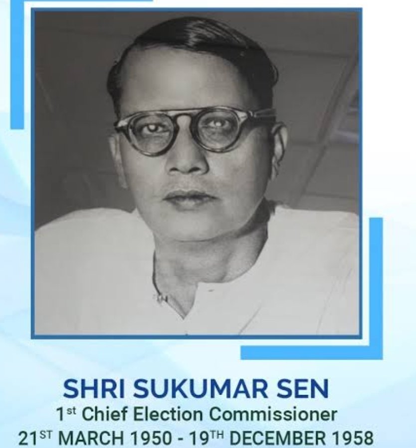 Remembering Sukumar Sen,the unsung hero of Indian democracy. 

We can't even imagine today's successful elections without this legend.Sukumar Sen a Bengali mathematician turned Civil servant was the hero for having designed and supervised this country's first ever general