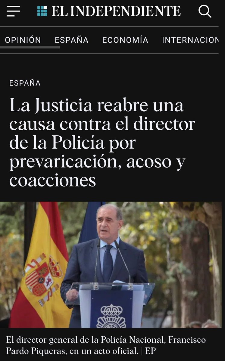 PoliciaASP's tweet photo. «La Justicia reabre una causa contra el director de la Policía por prevaricación, acoso y coacciones» Vía @elindepcom 

Los medios recogen nuestra querella admitida a tramite en defensa de Samuel Vázquez @guidoprincesa, presidente de @PoliciaSXXI y afiliado a @PoliciaASP. https://t.co/xGBIs25gVp