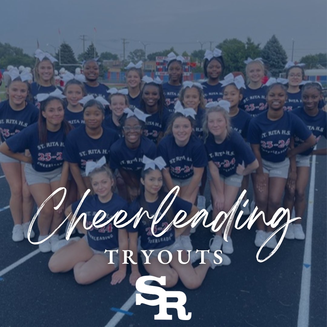 Tryouts for the St. Rita Cheerleading Team will begin next week! They will be held on the following dates: - Monday, June 3: 6:00 PM - 7:30 PM - Thursday, June 6: 6:00 PM - 7:30 PM - Saturday, June 8: 10:00 AM - 11:30 AM Learn more and register here: tinyurl.com/3nfj732s