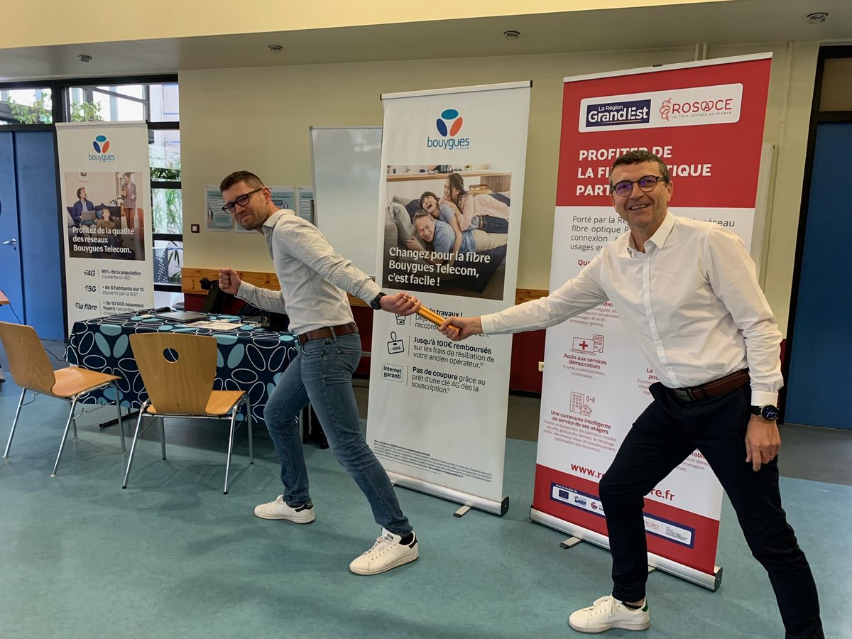 [FORUM OPÉRATEUR]
🏃‍♂️Rosace et les opérateurs <a href="/Vialis_Colmar/">Vialis Colmar</a>, <a href="/SFR/">SFR</a> et <a href="/bouyguestelecom/">Bouygues Telecom</a> prennent le relais pour répondre à toutes vos questions et vous faire découvrir les offres  #fibre optique ! C’est aujourd'hui, jusqu’à 18h au Centre socio-culturel Arthur Rimbaud à #Obernai !