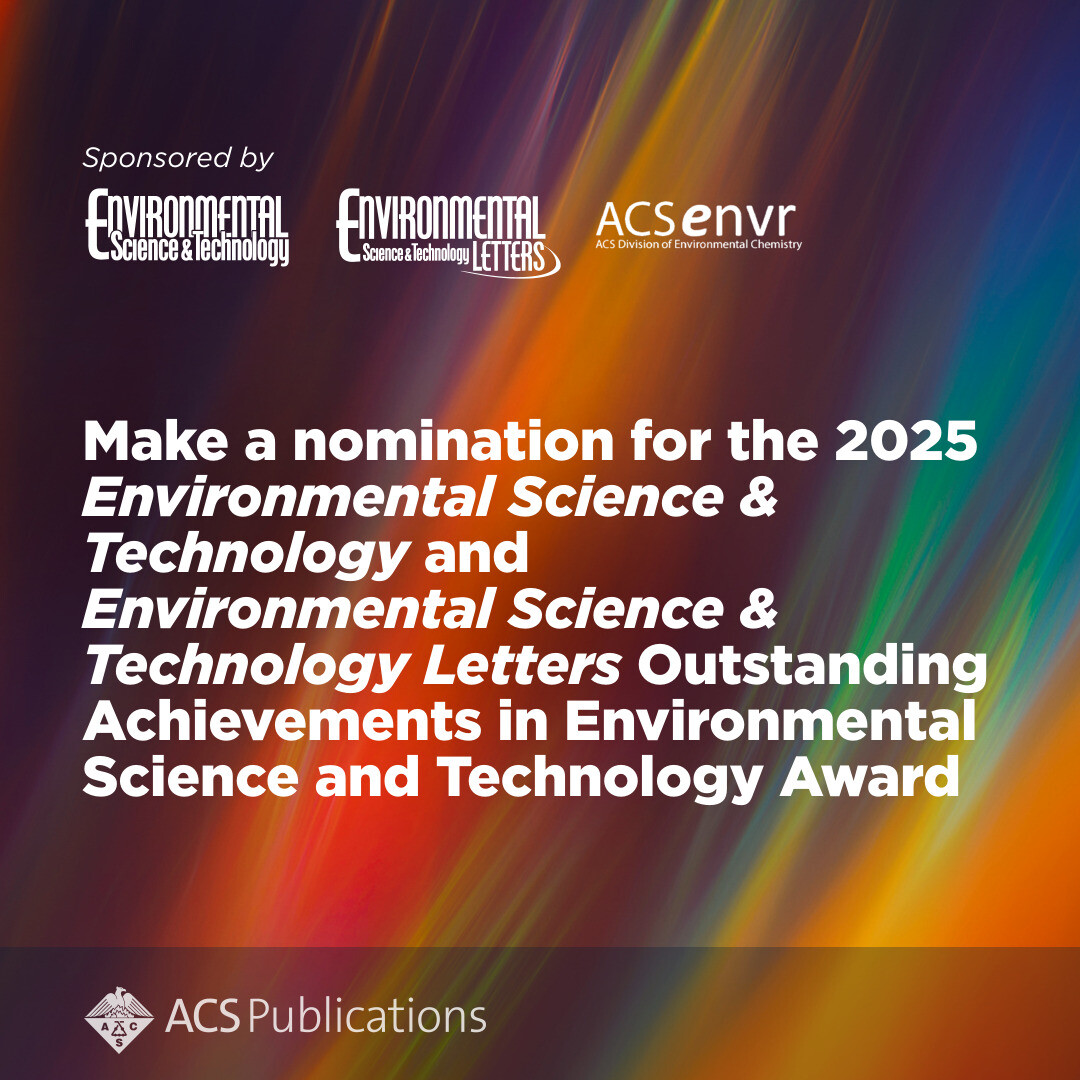 ACS Publications (@acspublications) on Twitter photo ✨ Outstanding Achievements in Environmental Science and Technology Award ✨ is now open for nominations until July 1 📅 💡<a href="/EnvSciTech/">Environmental Science & Technology Journals</a>
Learn more about the award and be sure to make a nomination before the deadline: go.acs.org/9yF ✨ Outstanding Achievements in Environmental Science and Technology Award ✨ is now open for nominations until July 1 📅 💡<a href="/EnvSciTech/">Environmental Science & Technology Journals</a>
Learn more about the award and be sure to make a nomination before the deadline: go.acs.org/9yF