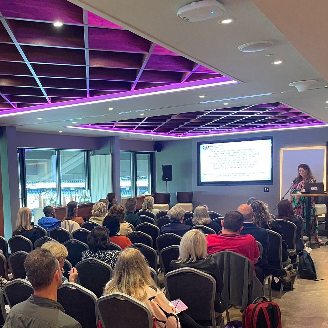 Stellar engagement from inside the session on 'Exploring Family Resource Centres as a Model for Place Based Systems Change' with Ellen Duggan, Shauna Diamond, Kevina Maddick, and Grace Kearney of the @frcnf . #charitysummit