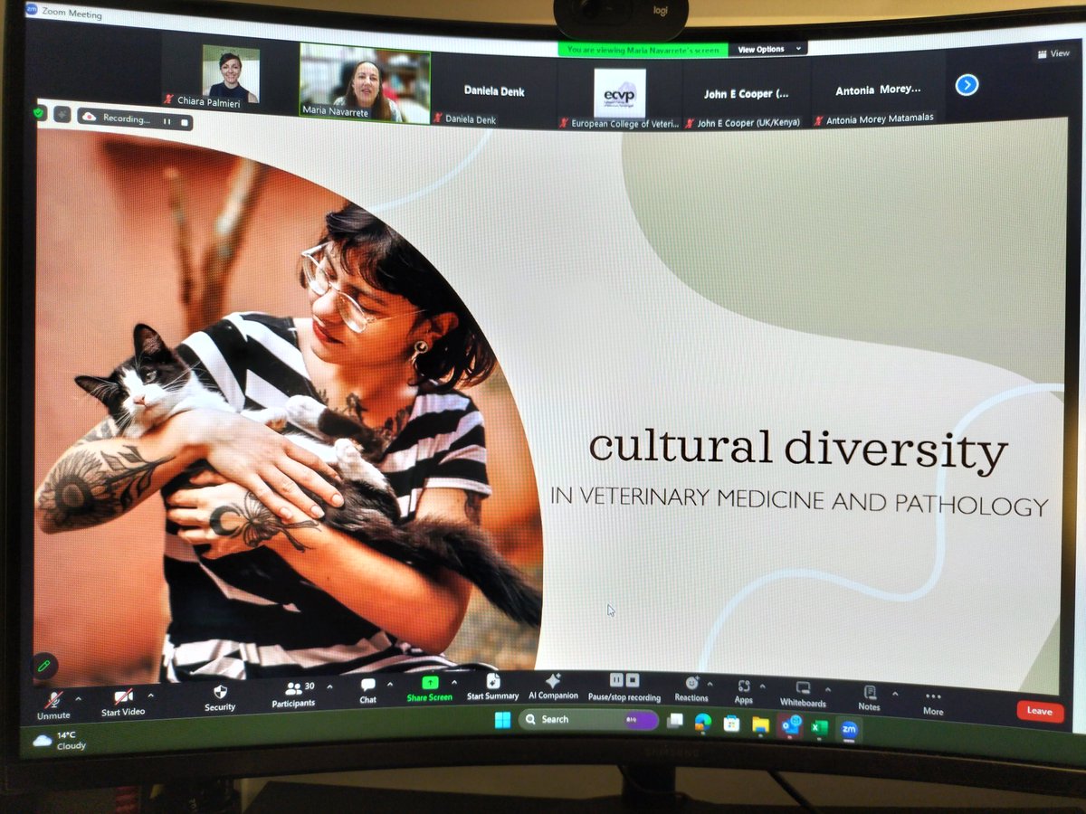 Thanks Maria Navarrete from Ross University....ESVP/ECVP webinar on cultural awareness in veterinary science is ON now !!!!
