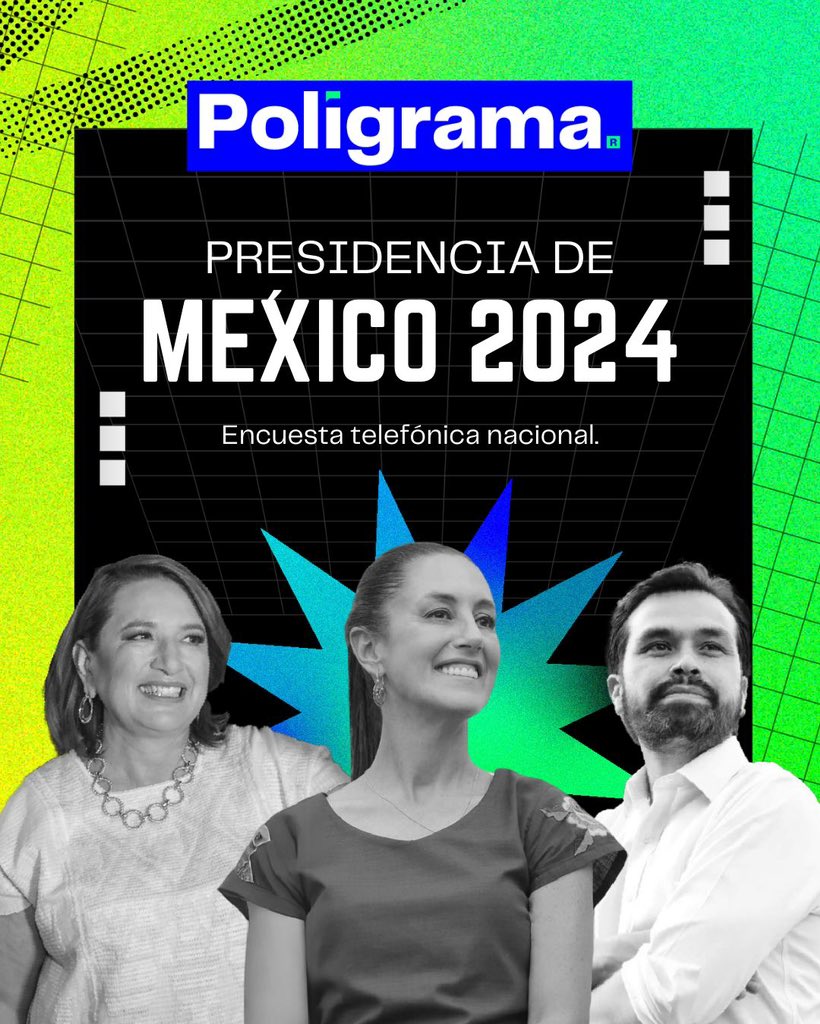 poligrama_mx's tweet photo. Encuesta #POLIGRAMA®️🗳️📊Presidencia de México
A solo unos días de las elecciones 2024, Claudia Sheinbaum cierra la campaña con una ventaja 18.9% sobre Xóchitl Gálvez.
Descubre más información aquí ☝🏻 https://t.co/jDS4s9ORRB