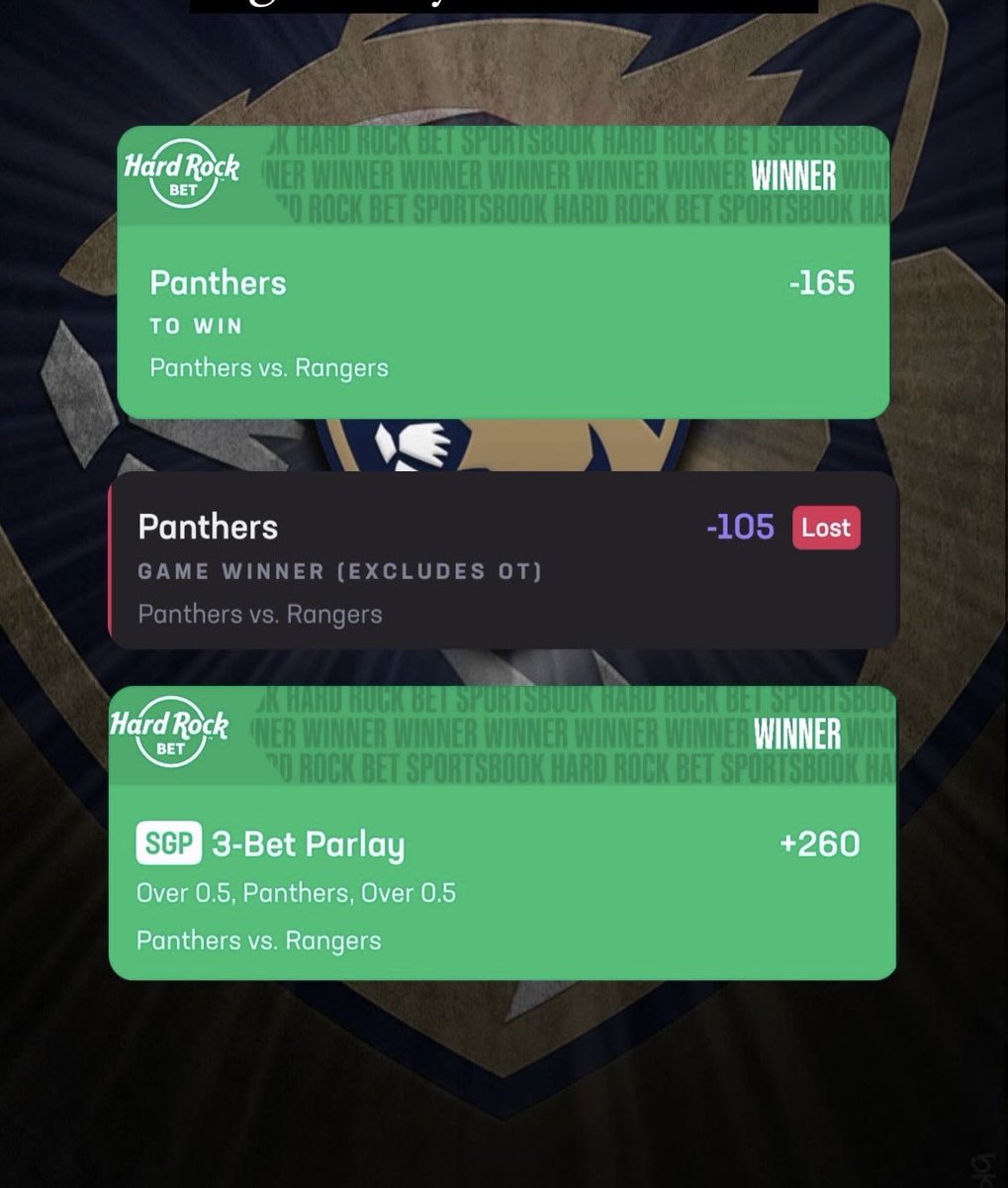 Phils_picks's tweet photo. We had an all Panther night winning in regulation would have been nice but we cashed our parlay in OT with Reinhart scoring the game winner and giving us that point we needed 

Dm me for the free picks 

#GAMBLINGX #GamblingTwitter #SportsBettingX #sportsbets https://t.co/KpX3RjooIy
