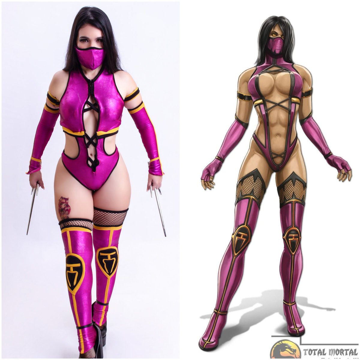 Which picture fits Better? Today is Character vs Cosplay 💕
•
Mileena from Mortal Kombat 
•
•
#mortalkombat #mileenacosplay #cosplay #mileenacosplay