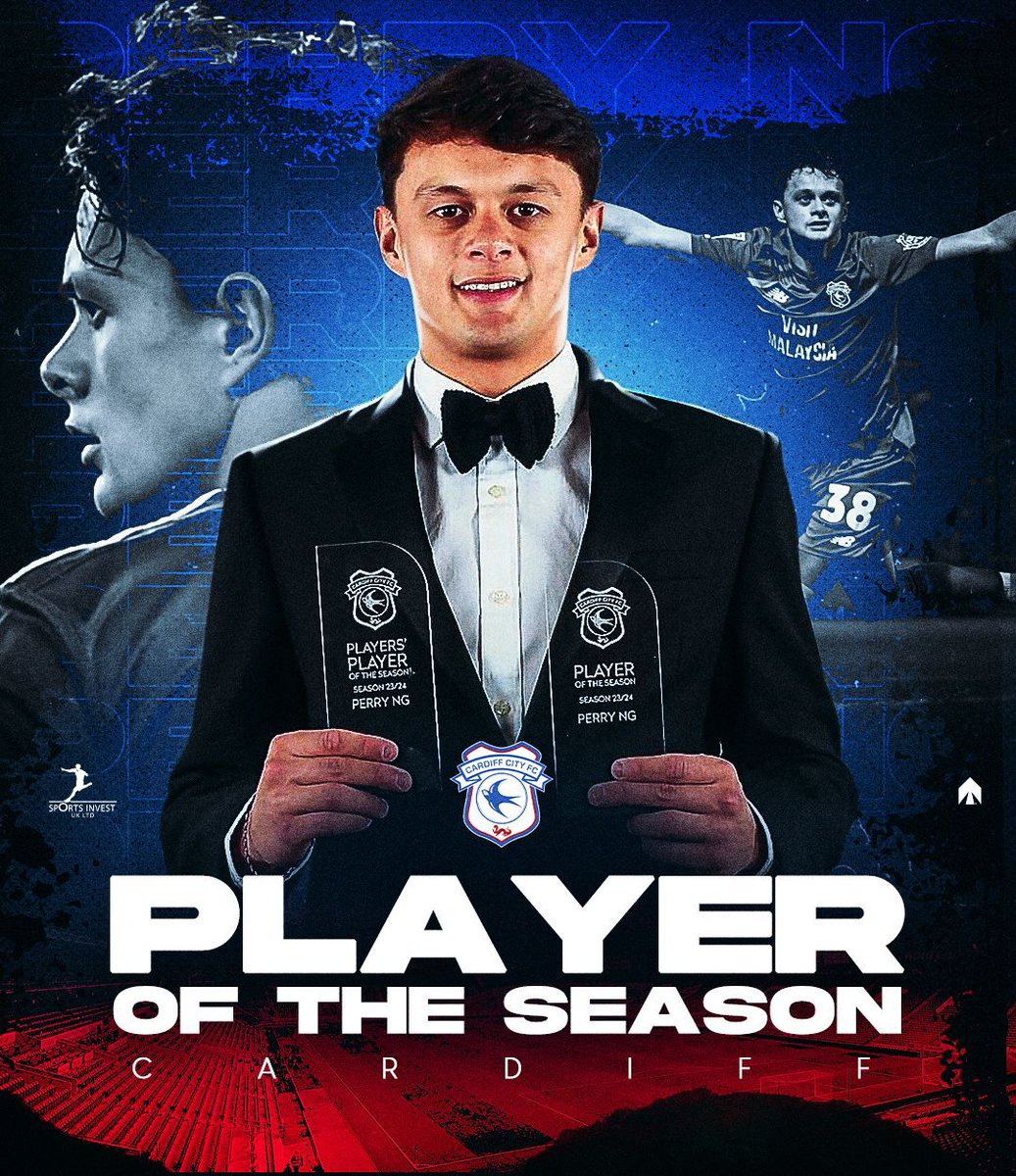 Congratulations Perry NG! He has once again been voted the Players’ and Fans’ Player of the Season, making this his second year in a row! 🔥👏

#SPIfamily | #CardiffCity | #EFL