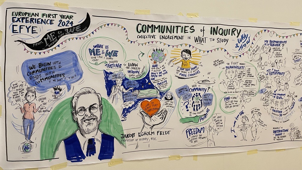 Huge thanks to Jakob Egholm Feldt for sharing his interesting perspectives and to Mette Jeppesen for capturing his main points in her beautiful drawings 👏 👏👏 #EFYE2024CPH
