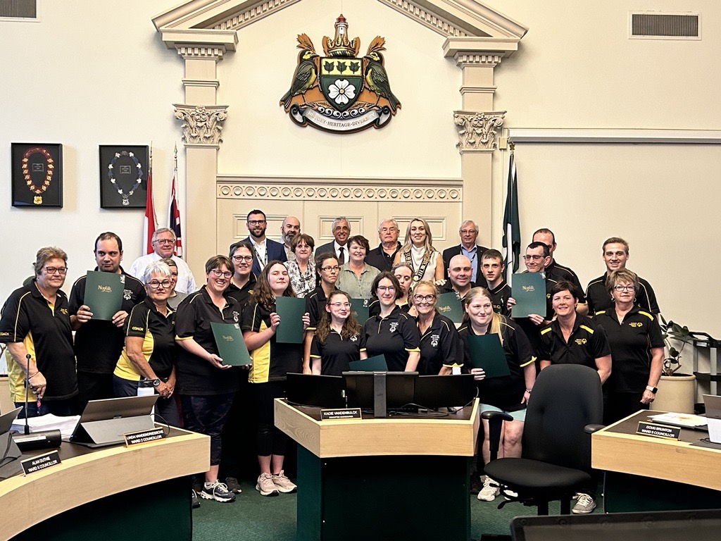 Last week, Norfolk's Special Olympics athletes and coaches were recognized by Council, receiving certificates and pins from Mayor Martin ahead of the Spring Games, which occurred on the weekend. Congratulations to these outstanding athletes, you make Norfolk County proud!