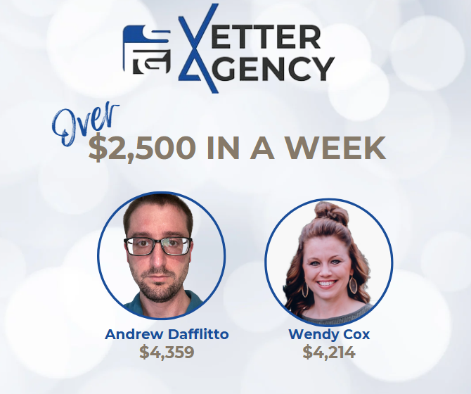 Over $2,500 in a week!
.
.
#doesntsuck #teamvetter #vetteragency #leaders #sfg #insurance #workfromhome #insurancebroker