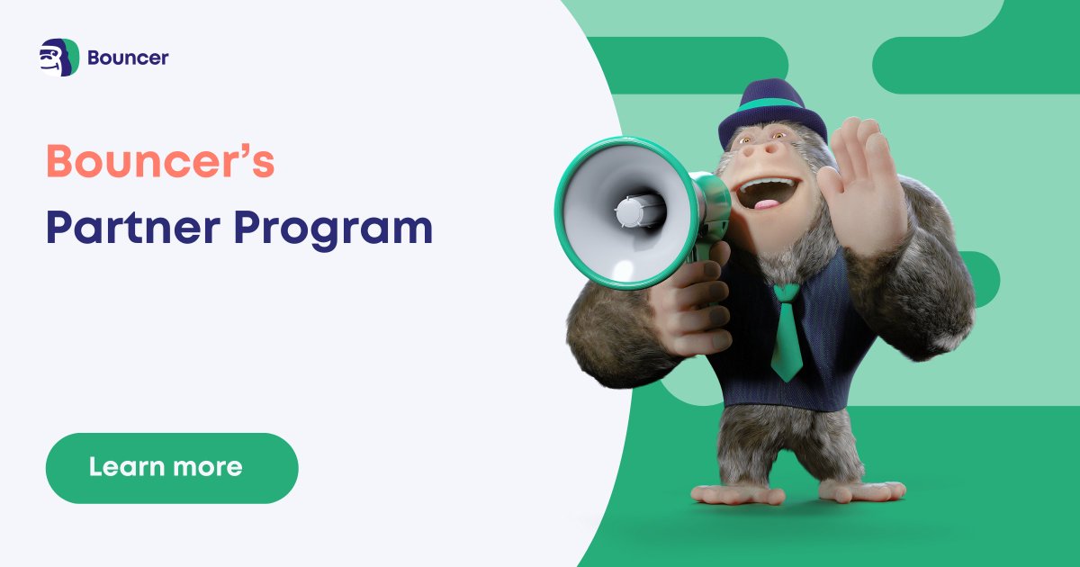 Have you had the chance to discover our Partner Program?

You could earn up to 30% commission of the revenue for each transaction in the customer’s whole lifetime! 

Check it and become our partner👉usebouncer.com/ambassador-pro…