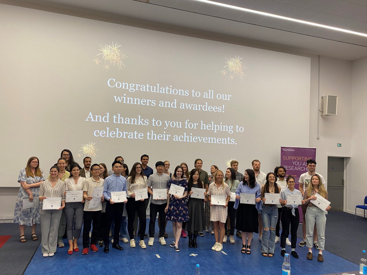 Time to celebrate! 🥳 RSVP for our Doctoral Researcher Day, where we'll celebrate the achievements of our PGRs with our Doctoral College Awards 🏆 We'll also have our 3 Minute Thesis live final taking place too! Join us at Highfield on Tuesday 25 June: bit.ly/4dKb5iV