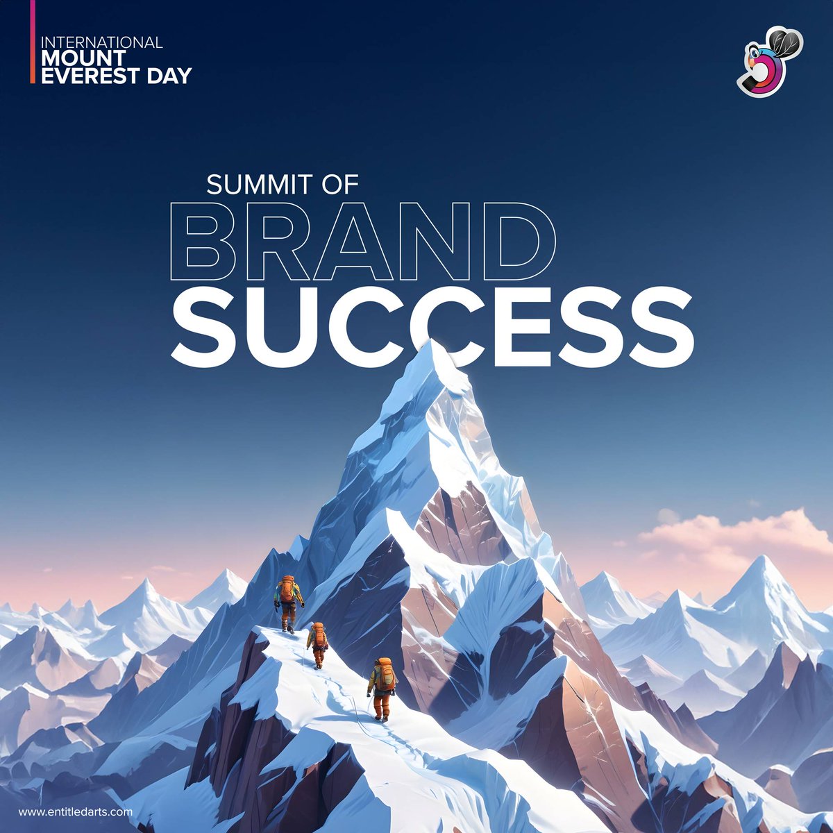Don't settle for base camp. We'll help you map your brand journey to the top. 

 #internationaleverestday  #everestday #everestday2024 #mteverest #marketingforadventure #adventuremarketing #clientgoals #peakperformance  #brandingagency #entitledarts
