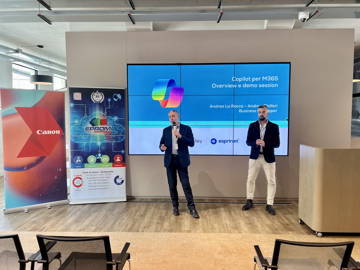 epromsolutions's tweet image. Oggi, si è svolto l&apos;evento, organizzato in collaborazione con @VValleyItalia, @CanonItaliaSpA e @microsoftitalia proprio nell&apos;iconica e prestigiosa @Microsoft House di Milano, dove è stato presentato #Copilot, il nuovo assistente digitale basato sull&apos;Intelligenza Artificiale.🏡🧠