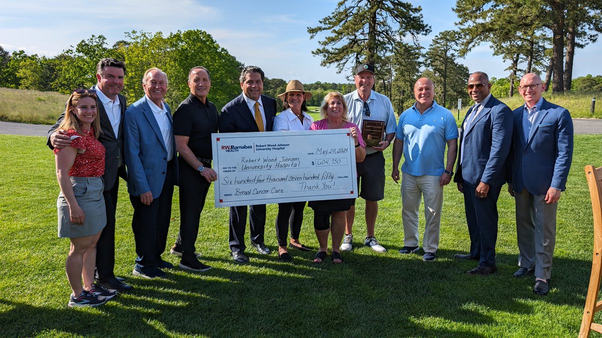 The 36th Annual RWJUH Foundation Golf Classic surpassed previous records by raising more than $600,000 to support breast cancer care at RWJJUH. Thank you to all our sponsors and partners. rwjbh.org/blog/2024/may/… @RWJBarnabas