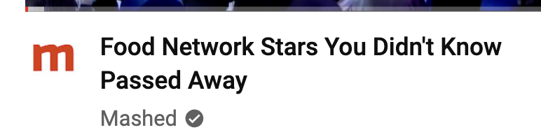 Um, don't presume to know which dead Food Network stars I'm aware of