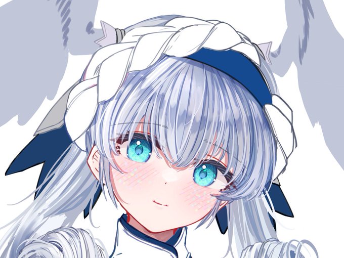 「blue eyes white hair」 illustration images(Latest)