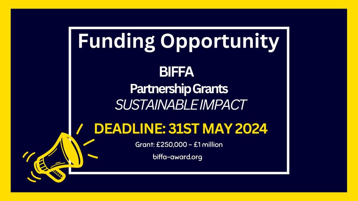HKP Marketing (@hkp_marketing) on Twitter photo BIFFA is offering £250K to £1M in Partnership Grants for non-profits near BIFFA sites in England & Northern Ireland. 
Ready to make a sustainable impact? 
Express your interest by May 31, 2024. 
Start here: biffa-award.org BIFFA is offering £250K to £1M in Partnership Grants for non-profits near BIFFA sites in England & Northern Ireland. 
Ready to make a sustainable impact? 
Express your interest by May 31, 2024. 
Start here: biffa-award.org
