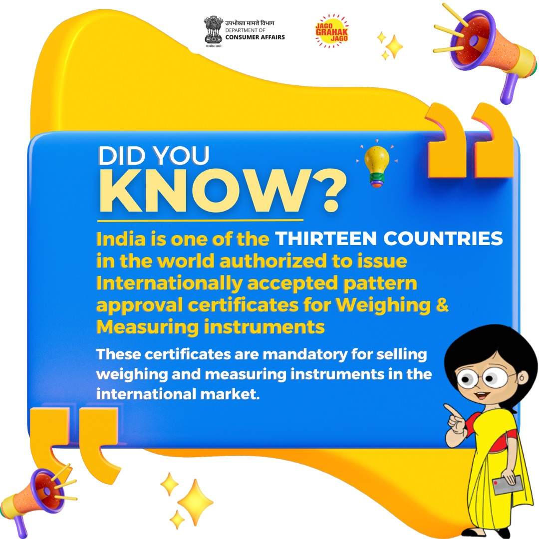 India is authorized to issue OIML certificates, essential for selling weighing and measuring instruments internationally.
#globalstandards #OIML