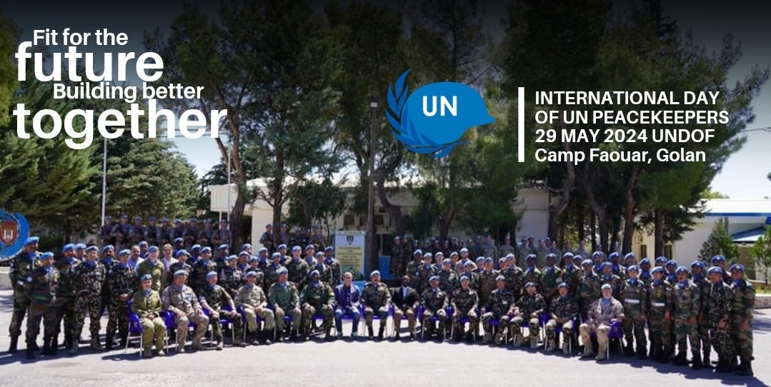 UN Peacekeepers, a day to pay tribute to our uniformed and civilian personnel. The slogan 'Fit for the future, building better together' encapsulates the spirit of progress and collective action towards creating a world that is more equitable, just, and sustainable for all.