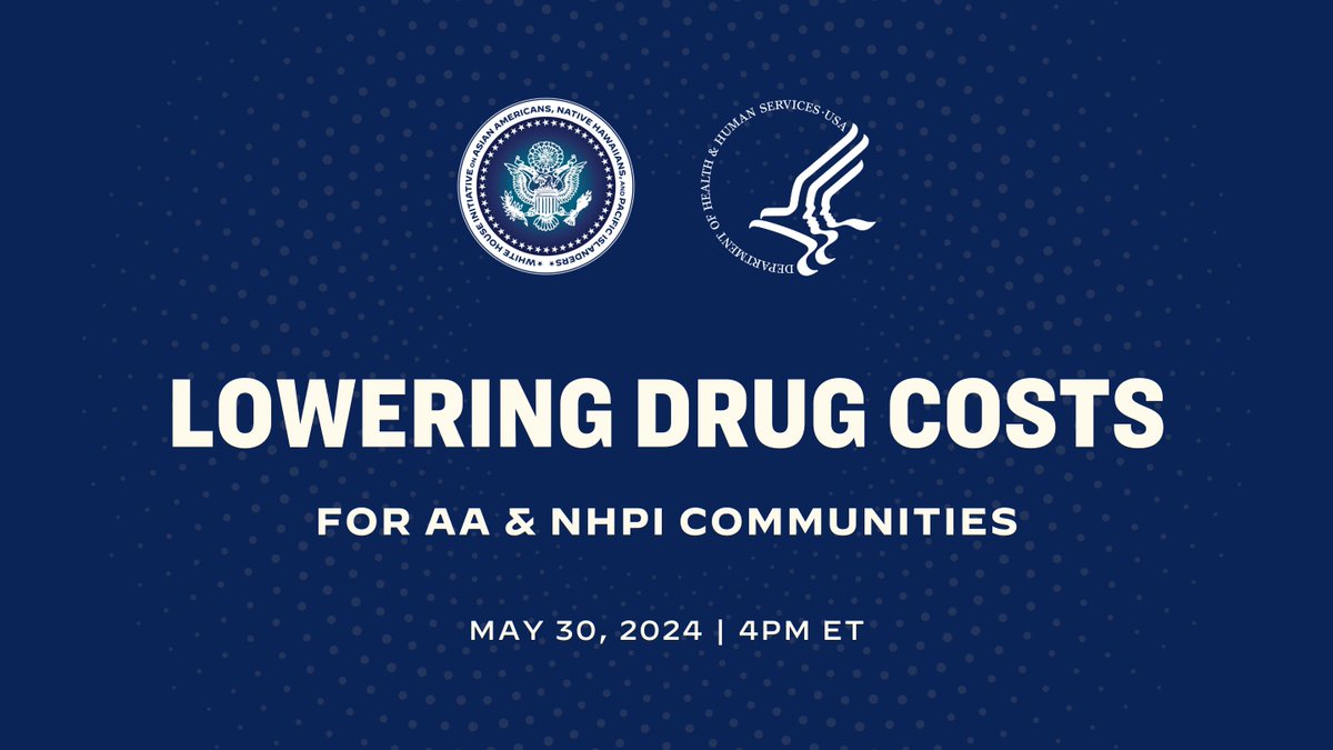 📢 YOU'RE INVITED — Please join senior leaders from @WHIAANHPI and @HHSGov for a special briefing on how the Biden-Harris Administration is working to lower health costs for AA and NHPI communities through the Inflation Reduction Act. Tune in on May 30: zoomgov.com/webinar/regist…