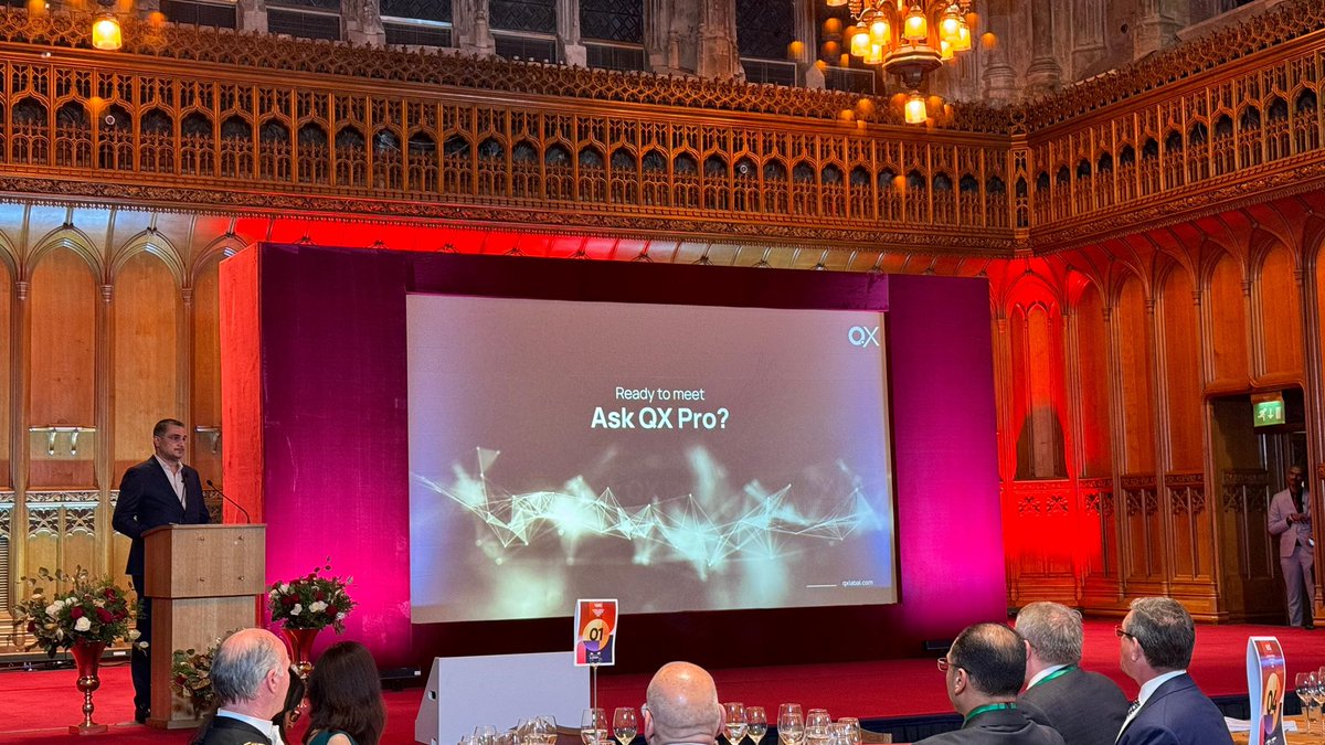 Speaking at the Guildhall, I was excited to launch the multimodal capabilities of #AskQX at GWC 2024. 

As Ask QX Pro was introduced to the world, I am proud of what the team has achieved. #Multimodal Gen AI is the future that will power innovations. This was a memorable moment