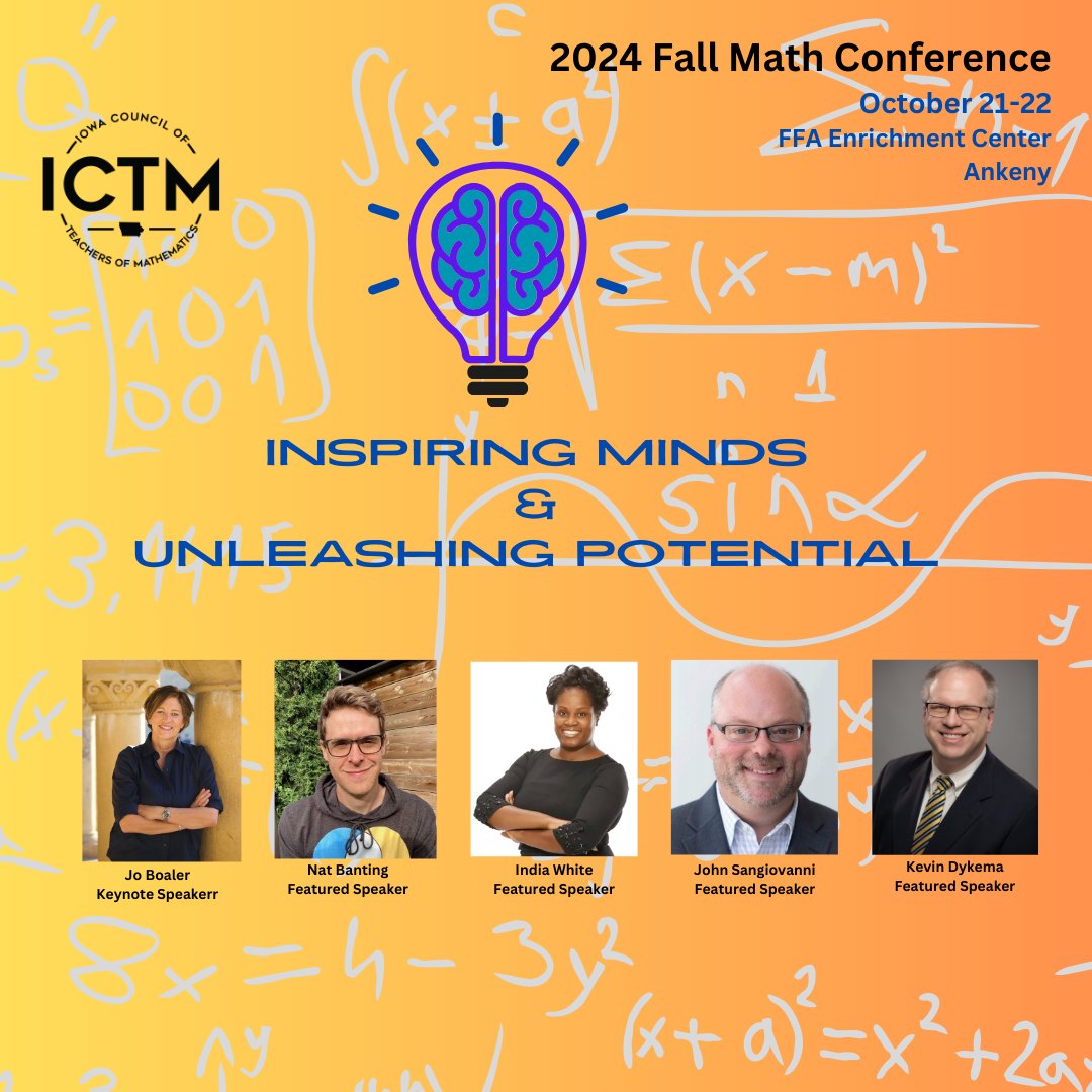 Before you leave for summer break, make plans to attend!!!  iowamath.org #iowamathteach #mathteach #elemmath #iteachmath #mtbos #mathcoach #iaedchat #iatlc