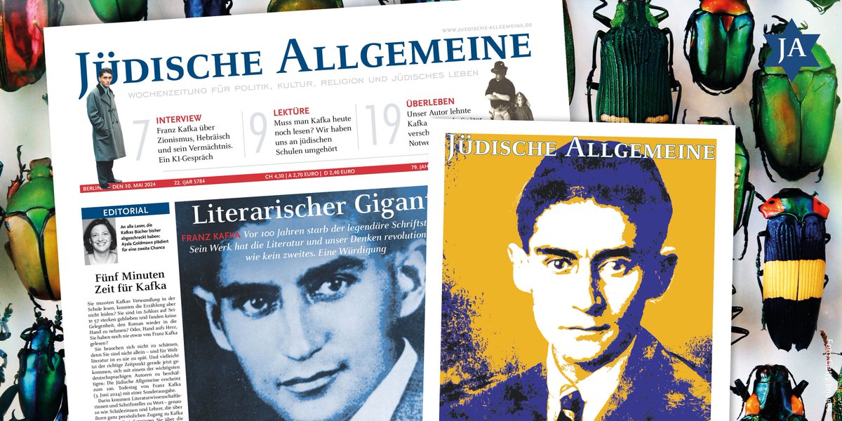 Vor 100 Jahren, am 3. Juni 1924, starb Franz Kafka. Unsere aktuelle Ausgabe widmen wir diesem bedeutenden Autor. Mit einer Reportage aus Prag, Kafka für Kinder, Interviews mit Etgar Keret und Jaroslav Rudis, den sportlichen Kafkas und einem Spaziergang durch seinen Berliner Kiez.