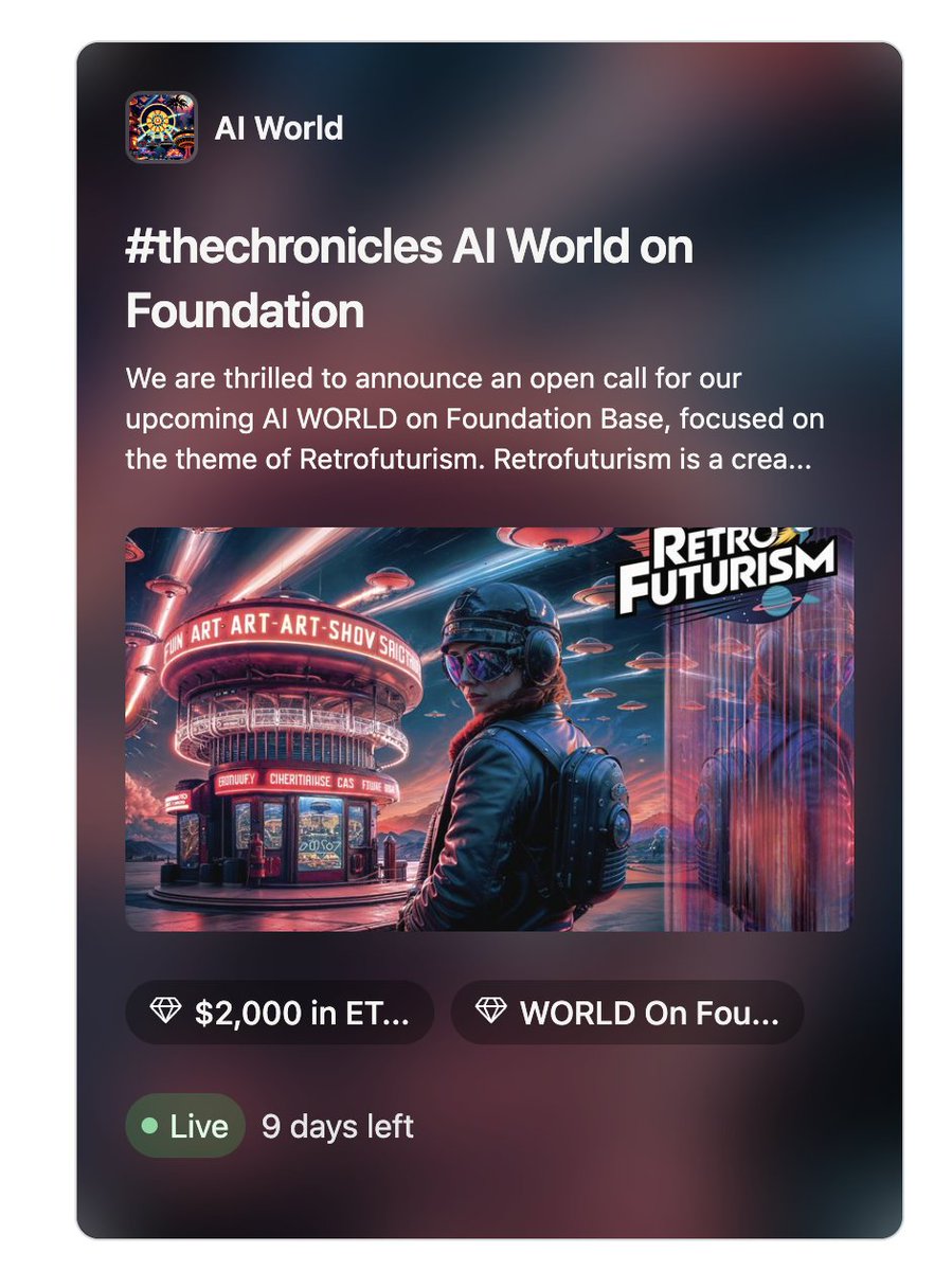 9 days left! Get your art in.  This is a REAL open call $$$
#thechronicles is looking for your Retrofuturism artwork.