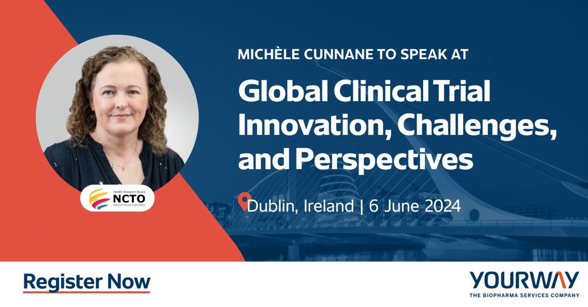 Delighted to have our own Trial Platform Lead, Michèle Cunnane, speaking at YOURWAY's exciting event on June 6th on Global Clinical Trial Innovation.

This promises to be a deeply insightful and interesting event, don't miss out, register at today: hubs.ly/Q02wxV_F0