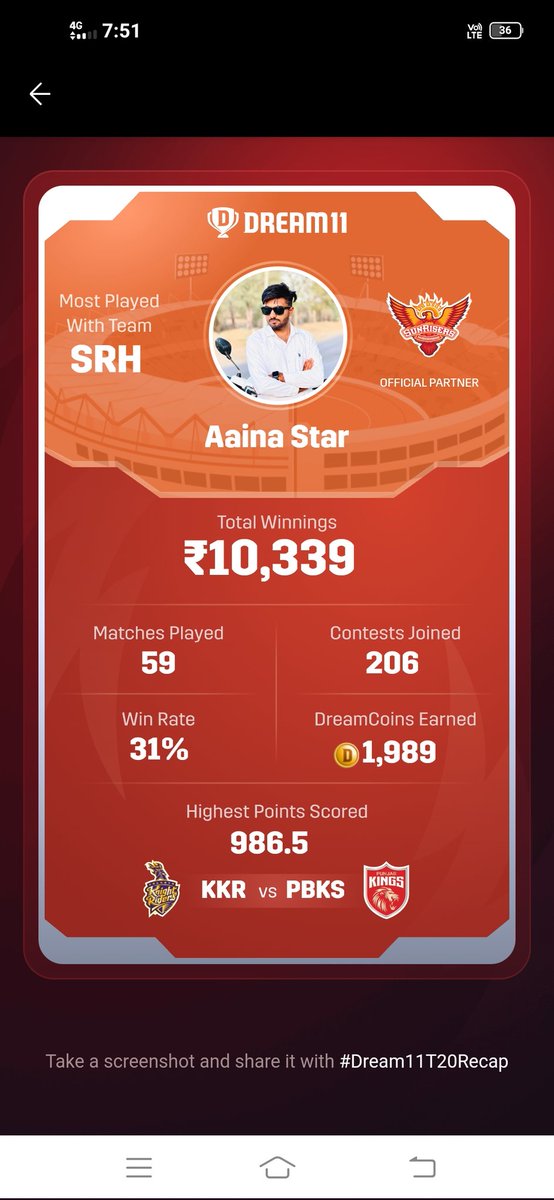 IPL तो पूरा हो गया अब अपनी अपनी विनिंग बता दो 😅
@PRGodaraBishnoi

#Dream11T20Recap @Dream11