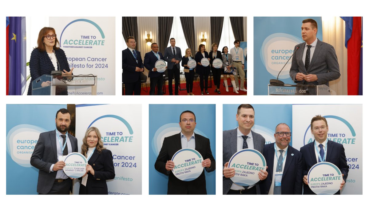 In an effort to combat Europe’s escalating #cancercrisis, ECO hosted the '#TimetoAccelerate - Europe Together Against Cancer' event in Zagreb 🇭🇷, launching #EUCancerManifesto aimed at reducing cancer mortality & curbing smoking across the continent 📄europeancancer.org/croatia