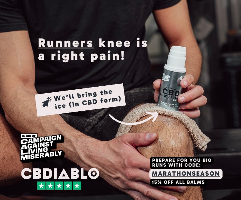 It’s #marathon season. The knees are the worst (then come the hips… oh, and the feet). 15% off all balms.