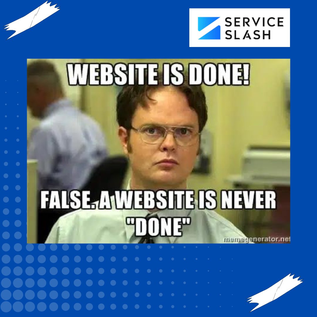 "Website is done!" False. A website is never truly "done." 
In the ever-evolving world of web development, there's always room for improvement, updates, and optimizations

#ClientLove #WebDevelopment #LandingPage #DigitalSuccess #ServiceSlash #memes