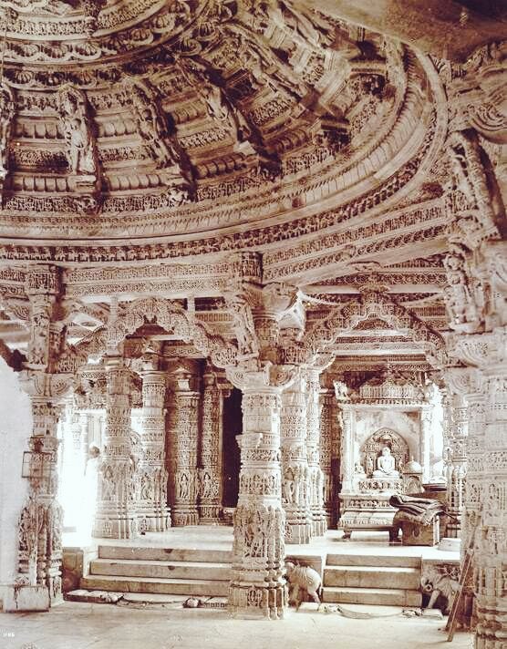 144 years old photo of #Tirthankar #Aadinath temple 😍
at Vimal-Vasahi Delwada in Mount #Abu #Rajasthan was taken by Lala Dindayal in 1880 AD.🙏 
#JainismHistory #AntiquityOfJainism #JainHeritage #Jainism #Shwetambar