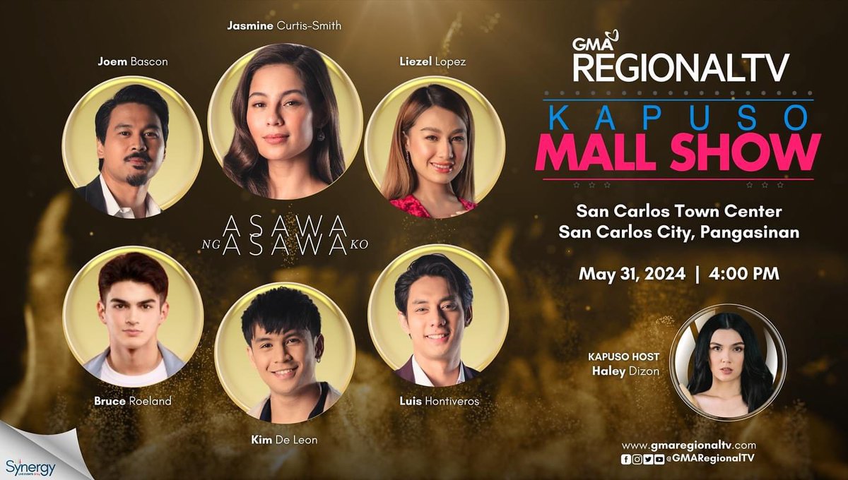 See you there! 💕

May 31, Friday, 4:00 PM at the San Carlos Town Center, San Carlos City, Pangasinan.

#GMARegionalTV 
#KapusoMallShow
#AsawaNgAsawaKo