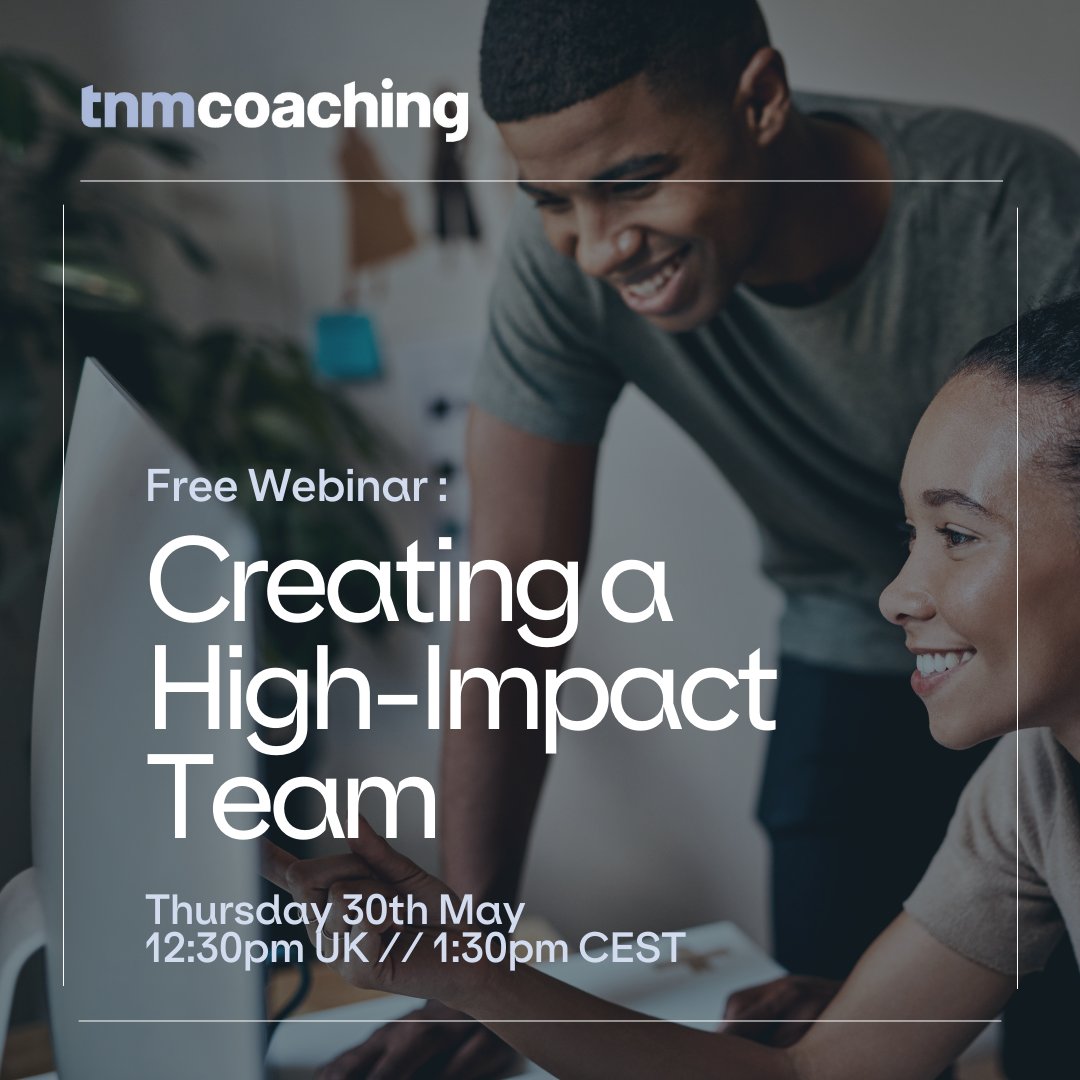 Today is the last day to register for tomorrow's free webinar; Creating a High-Impact Team (Coaching Approach) with @zorantodorovic1 & Vikram Abhishek Mall
⁠
Register here: lnkd.in/dQeCGJzR
⁠
#highimpactteam ⁠
#teamdevelopment #teamcoaching #leadershipcoaching
