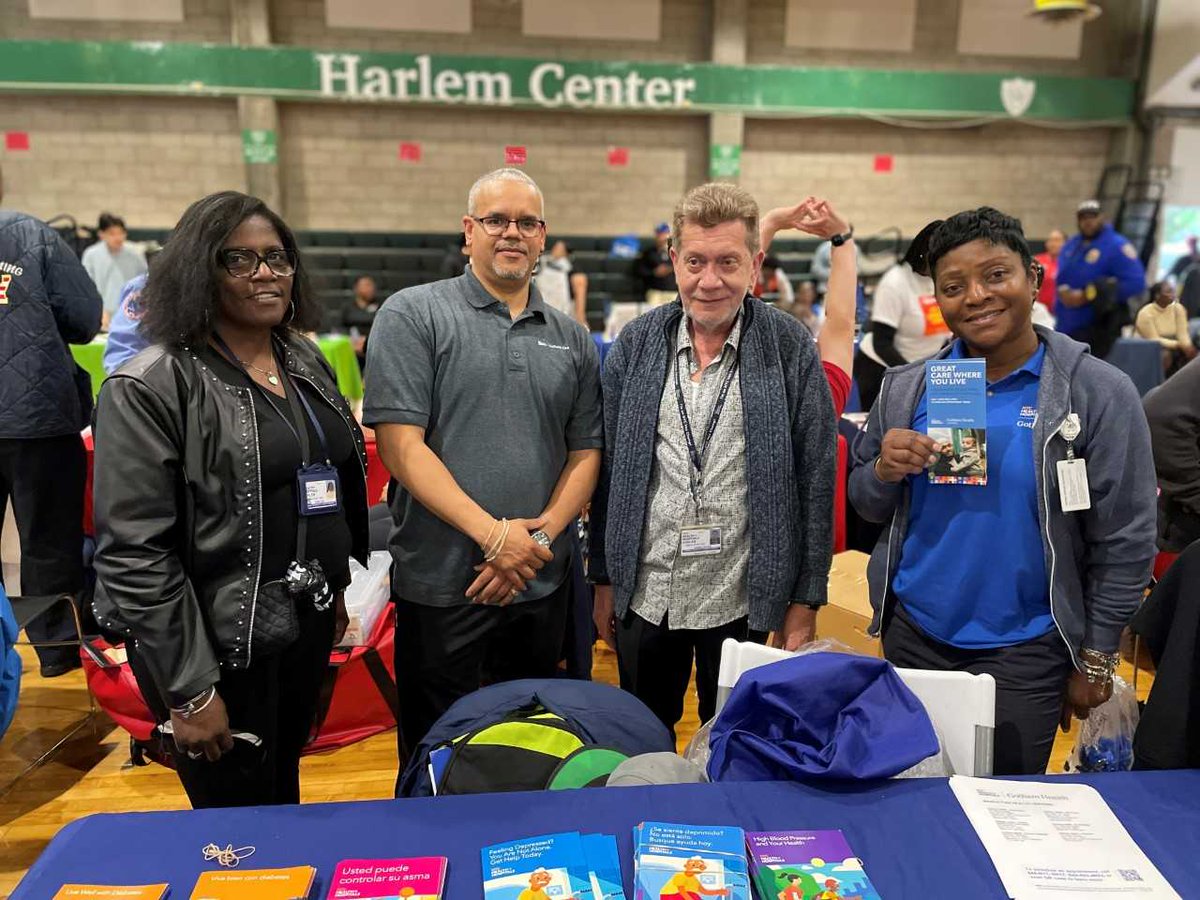 Our #GothamHealth community affairs team joined the @NYPD Community Affairs baby shower event! NYC Health + Hospitals/Gotham Health Sydenham clinicians handed out goodies and shared information and resources about our Gotham Health services: on.nyc.gov/3QGfhFv.