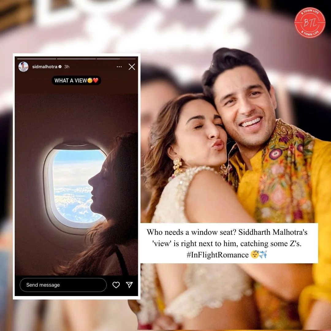 Now that's what we call 'first class' romance! 😴✈️ #CoupleGoals 

#btownlife #sidkiara #kiaraadvani #siddharthmalhotra #bollywoodupdates #bollywoodromance #sidkiarawedding