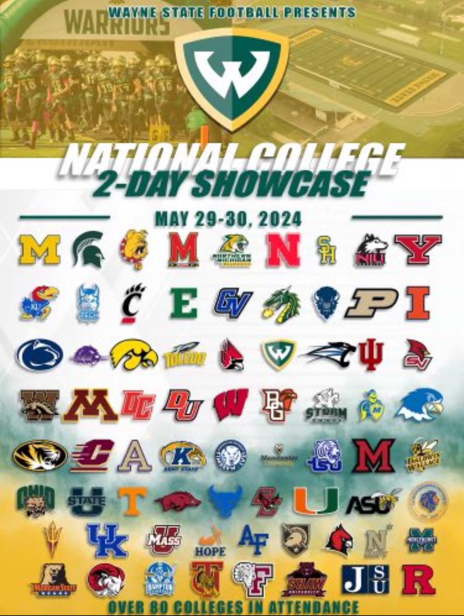 Donavan phillips (@dphillips2_) on Twitter photo I will be at Wayne State for the national showcase today !!
<a href="/CoachDeMasi/">Russell DeMasi</a> <a href="/Coach_Rob_WSU/">Antwon Robinson</a> <a href="/WSUWarriorFB/">Wayne State Football</a> <a href="/CoachShaah/">Coach Shaah</a> <a href="/Money_McCants10/">Gerald D. McCants</a> <a href="/RisingStars6/">Rising Stars Academy</a> <a href="/PrepRedzoneMI/">Prep Redzone Michigan</a> <a href="/MIexposure/">Michigan exposure</a> <a href="/MichFBFrenzy/">Michigan Prep Frenzy</a> <a href="/Coach_Creighton/">Chris Creighton</a> <a href="/Kevin_7Rogers/">Air-Raid Rogers 🪄 🤓 ⏩</a> <a href="/BIGBOOK_WORK/">Coach Booker</a> <a href="/mskyramp01/">Kyra M. Phillips</a> I will be at Wayne State for the national showcase today !!
<a href="/CoachDeMasi/">Russell DeMasi</a> <a href="/Coach_Rob_WSU/">Antwon Robinson</a> <a href="/WSUWarriorFB/">Wayne State Football</a> <a href="/CoachShaah/">Coach Shaah</a> <a href="/Money_McCants10/">Gerald D. McCants</a> <a href="/RisingStars6/">Rising Stars Academy</a> <a href="/PrepRedzoneMI/">Prep Redzone Michigan</a> <a href="/MIexposure/">Michigan exposure</a> <a href="/MichFBFrenzy/">Michigan Prep Frenzy</a> <a href="/Coach_Creighton/">Chris Creighton</a> <a href="/Kevin_7Rogers/">Air-Raid Rogers 🪄 🤓 ⏩</a> <a href="/BIGBOOK_WORK/">Coach Booker</a> <a href="/mskyramp01/">Kyra M. Phillips</a>