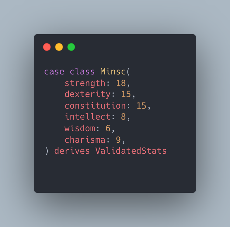Scala tip #16

Arguably, the simplest way to define a type-level map in scala is a case class with constant\literal typed fields.

You can validate and extract some info using a derivation clause.

scastie.scala-lang.org/Odomontois/tjJ…